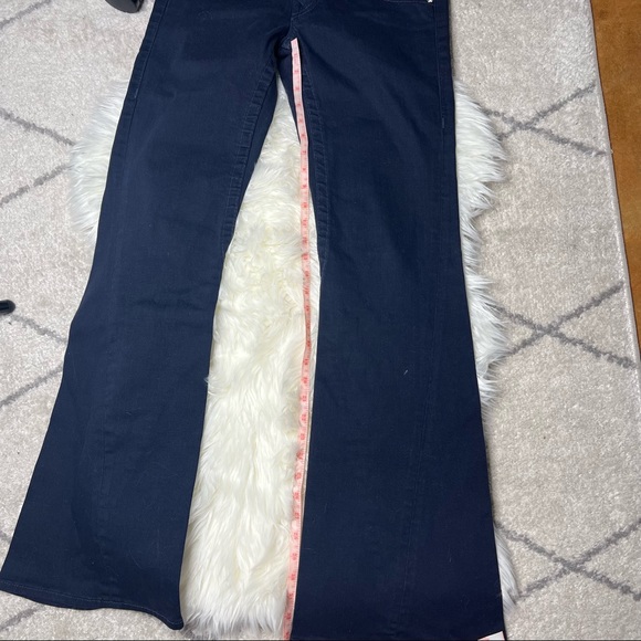 True Religion Dark Denim Disco Joey Flared Jeans Size 30 - Picture 10 of 16